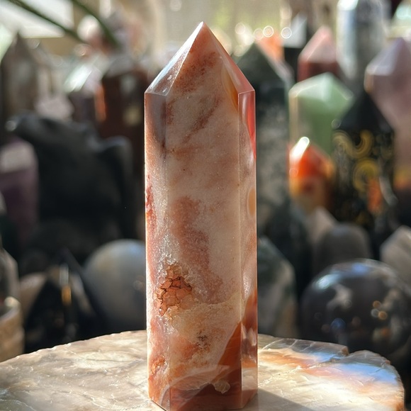 🎄SALE🎄Carnelian Crystal Point With Druzy! - Picture 5 of 10